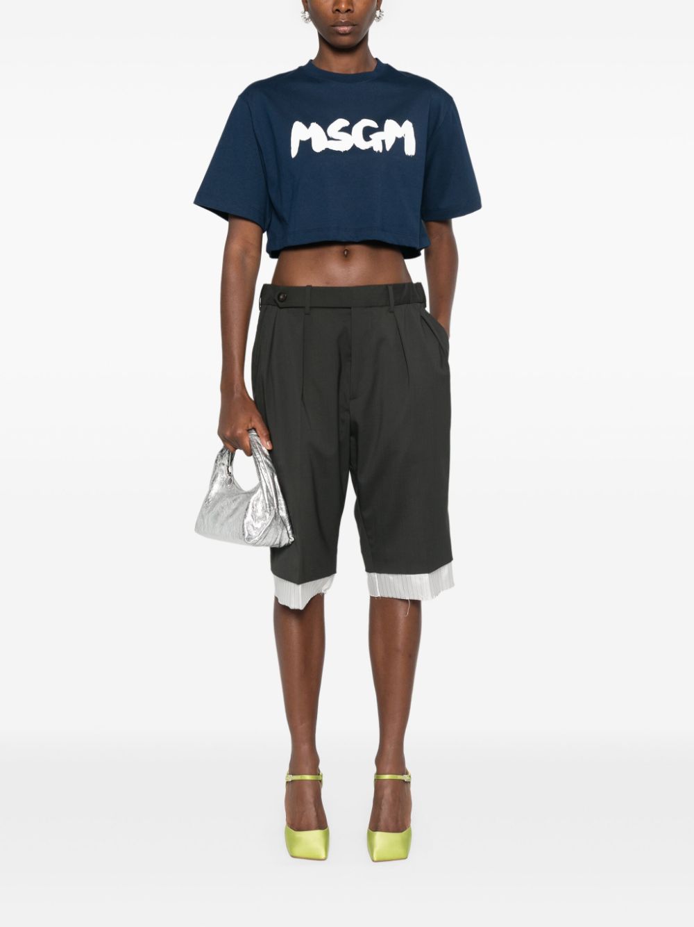 MSGM T-shirt met logoprint - Blauw