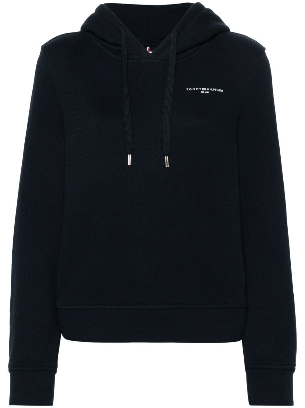 Tommy Hilfiger logo-print hoodie Blauw