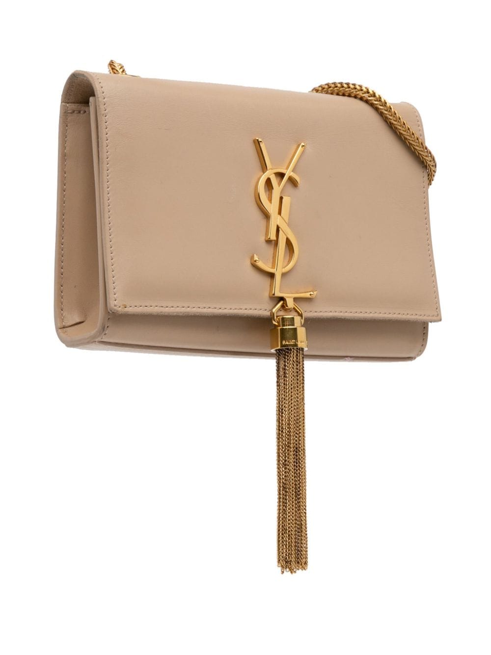 Pre-owned Saint Laurent 21th Century Small Monogram Kate Tassel Crossbody Bag In Brown