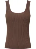 12 STOREEZ ribbed-knit tank top - Brown