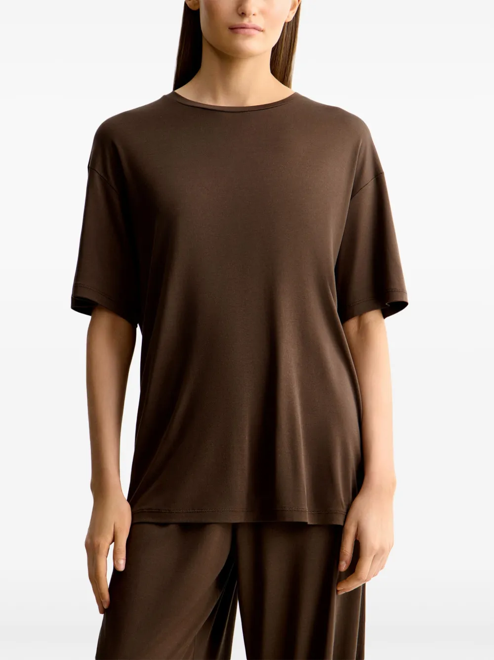 12 STOREEZ T-shirt met ronde hals Bruin