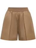 12 STOREEZ high-rise poplin shorts - Brown