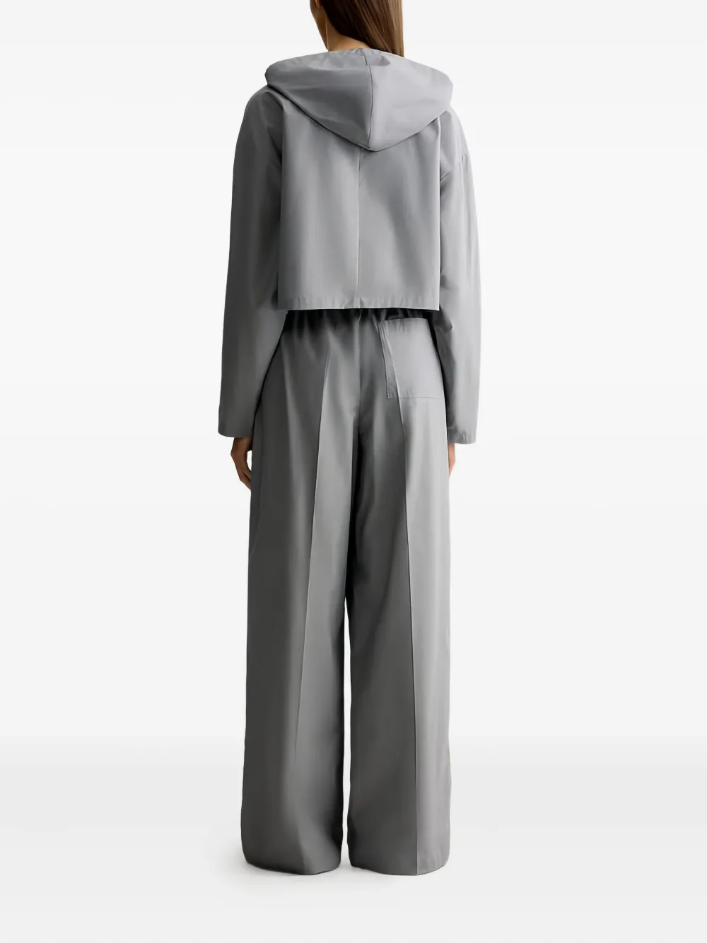 12 Storeez Elasticated-waistband Cotton Trousers In Gray