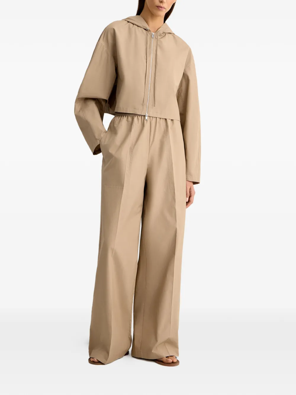 12 STOREEZ Broek met elastische taille Beige