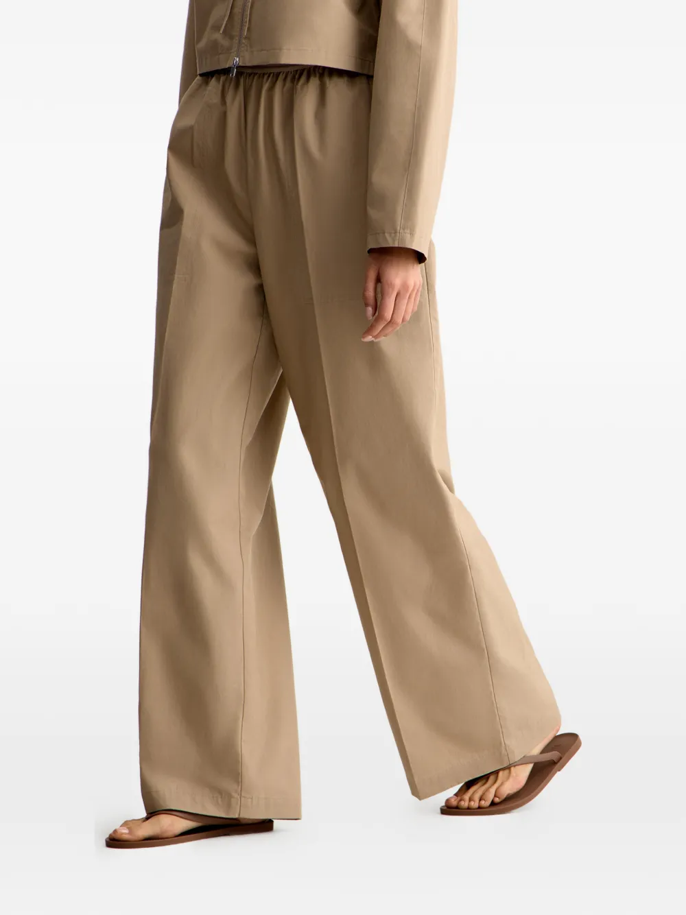 12 STOREEZ Broek met elastische taille Beige