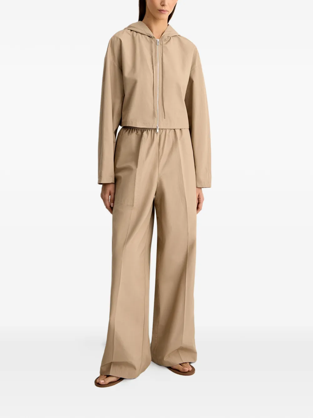 12 STOREEZ Broek met elastische taille Beige