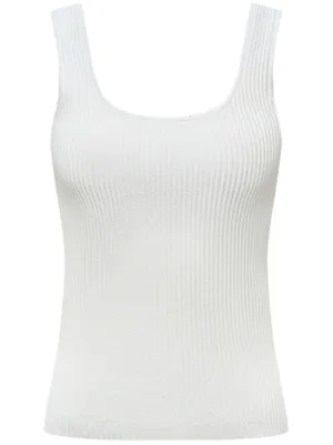 A. ROEGE HOVE Ena Ribbed high-neck Top | White | FARFETCH CA