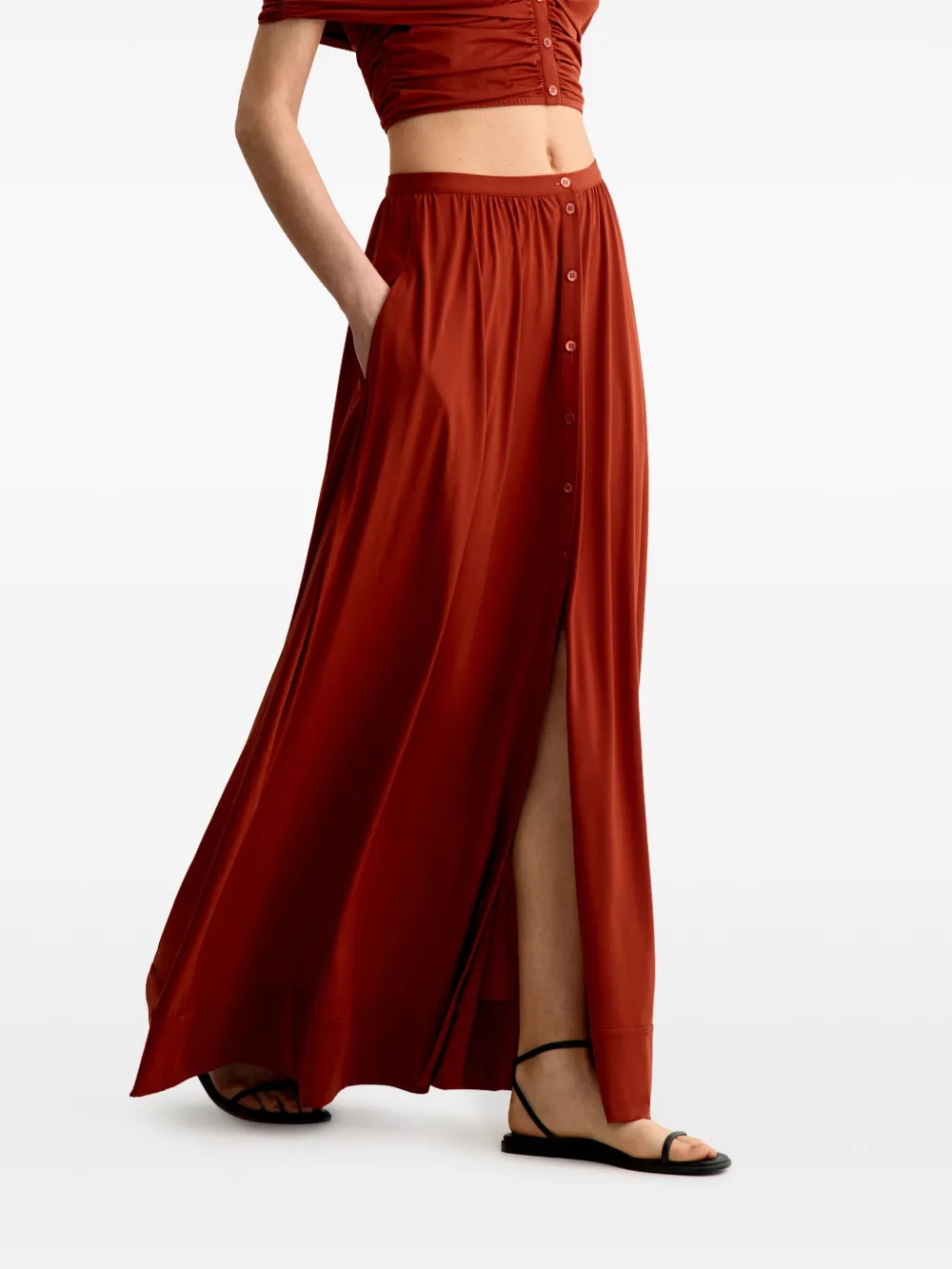 12 STOREEZ Maxi-rok Oranje