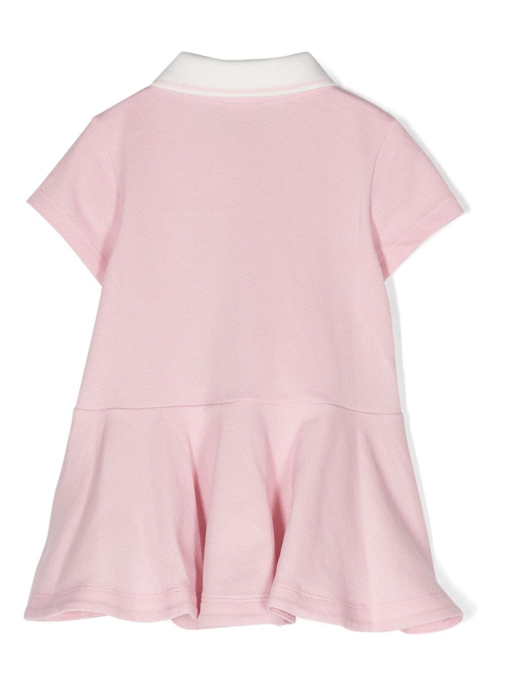 Shop Fendi Logo-embroidered Cotton Dress In Pink