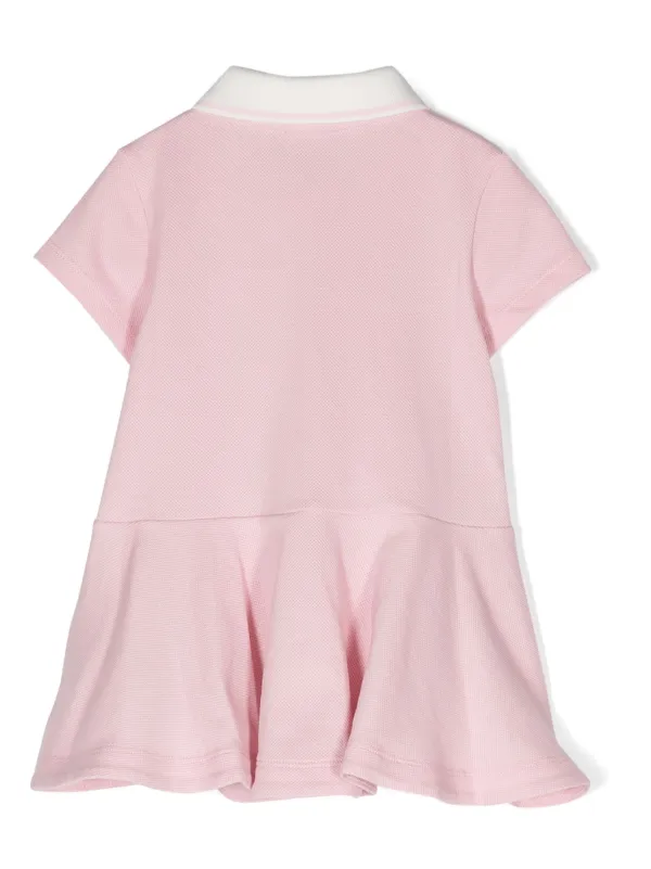logo-embroidered cotton dress