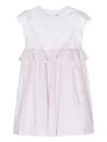 Il Gufo short-sleeve peplum dress - White