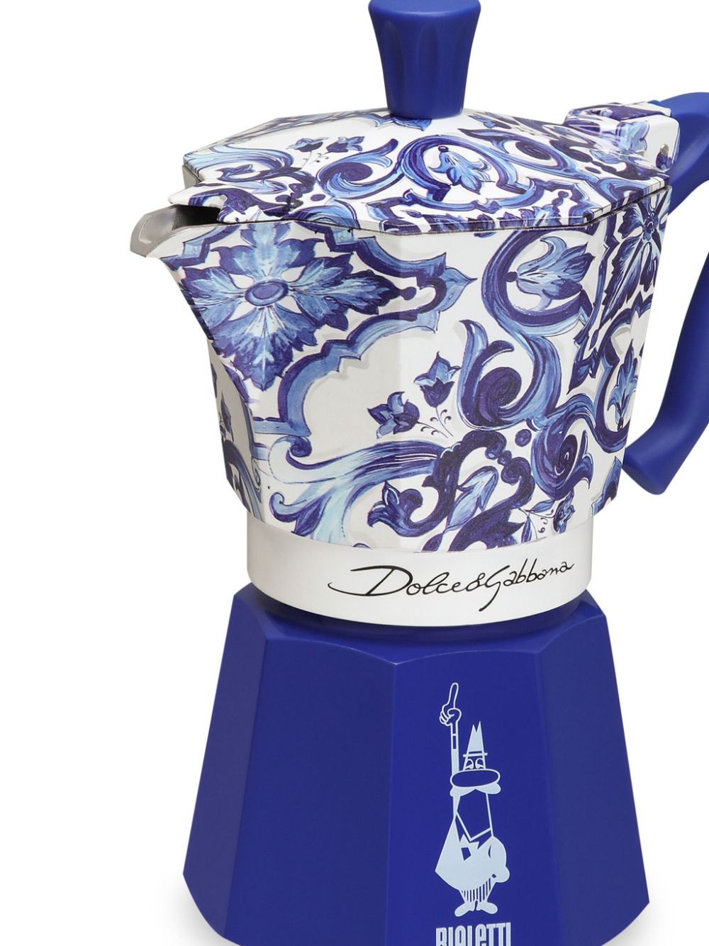 Shop Dolce & Gabbana Moka Large Expresso Coffee Maker In Blue