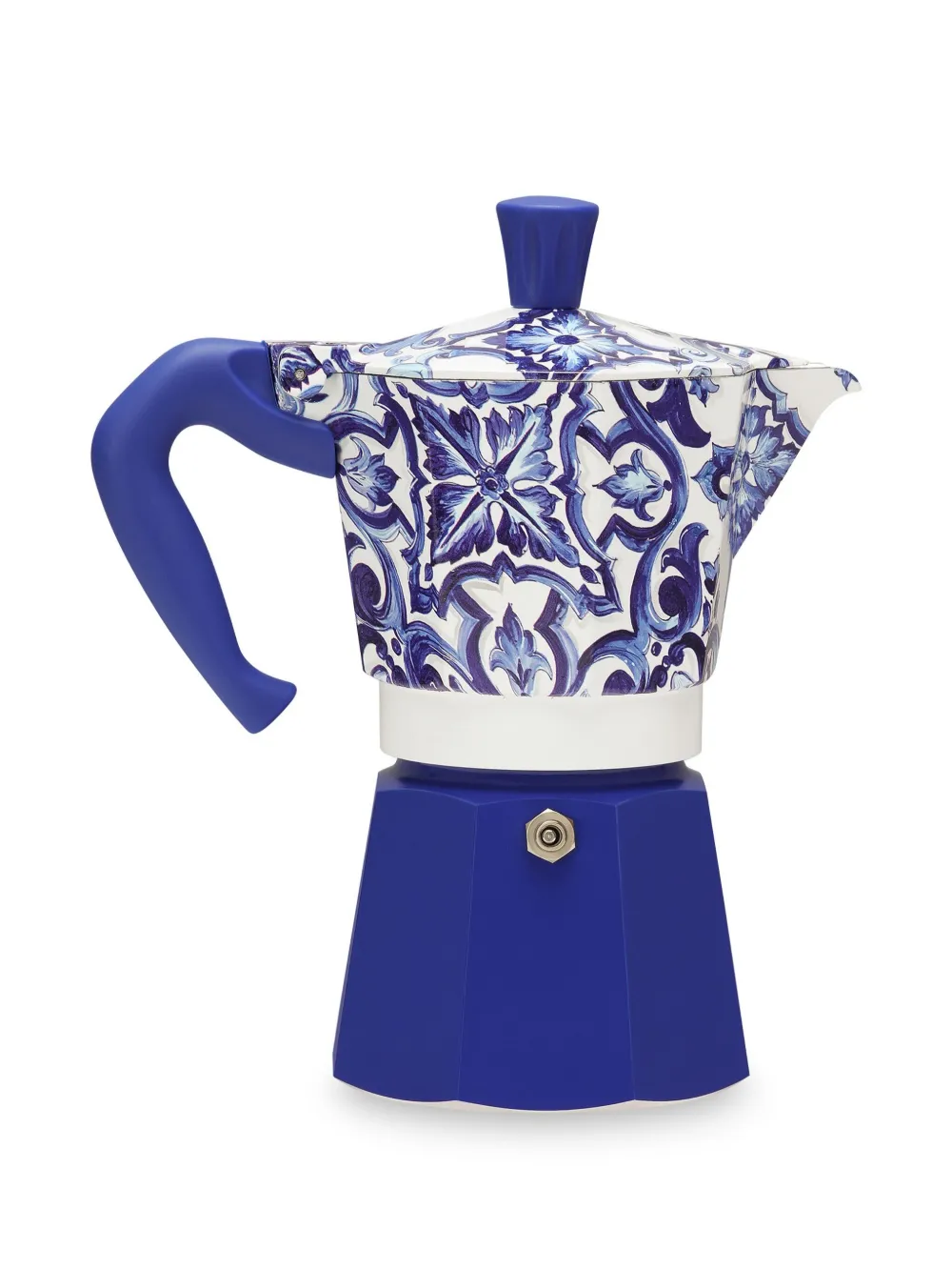 Shop Dolce & Gabbana Moka Large Expresso Coffee Maker In Blue