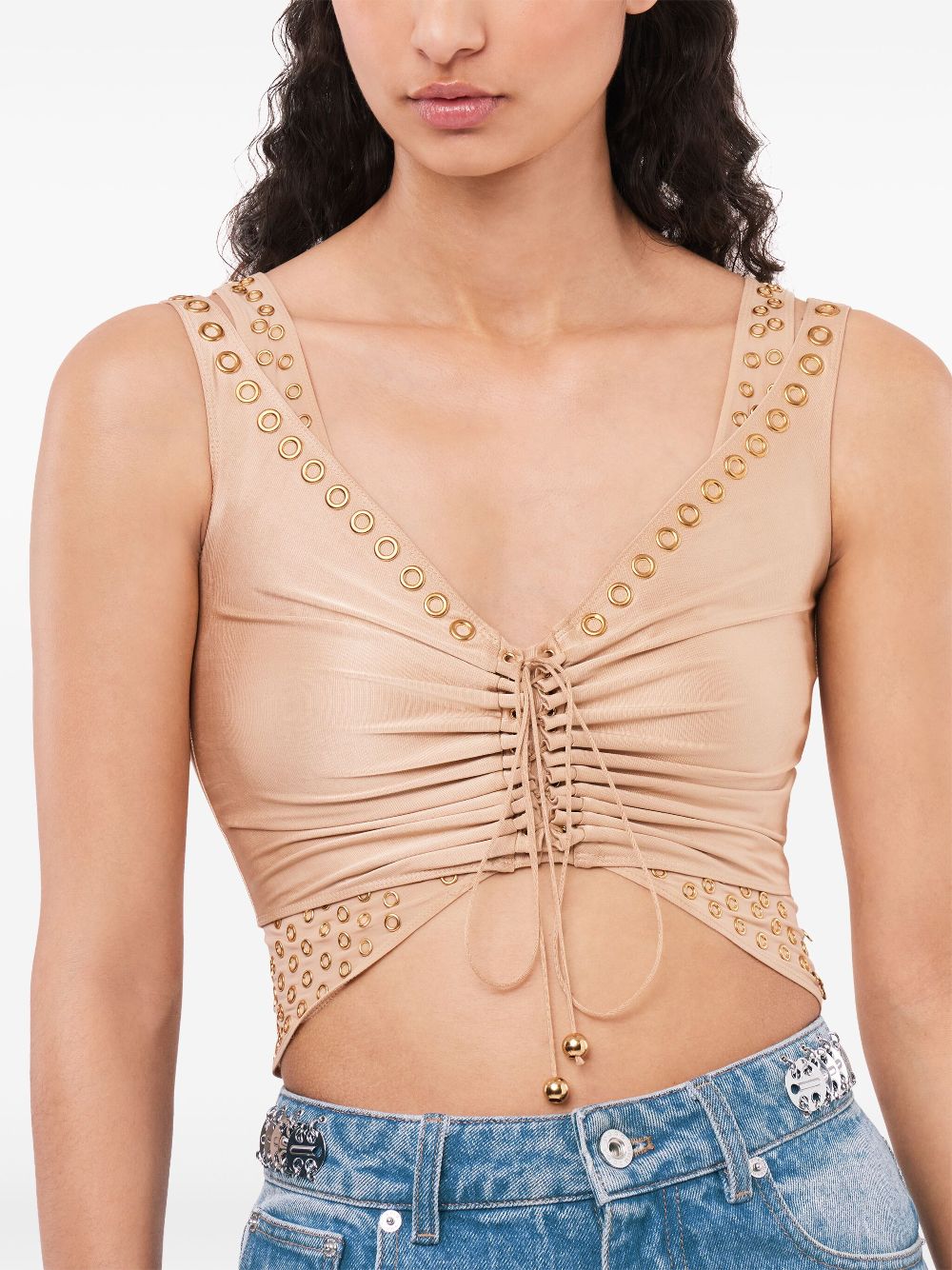 Rabanne Cropped top Beige