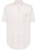 Xacus short-sleeve linen shirt - Neutrals