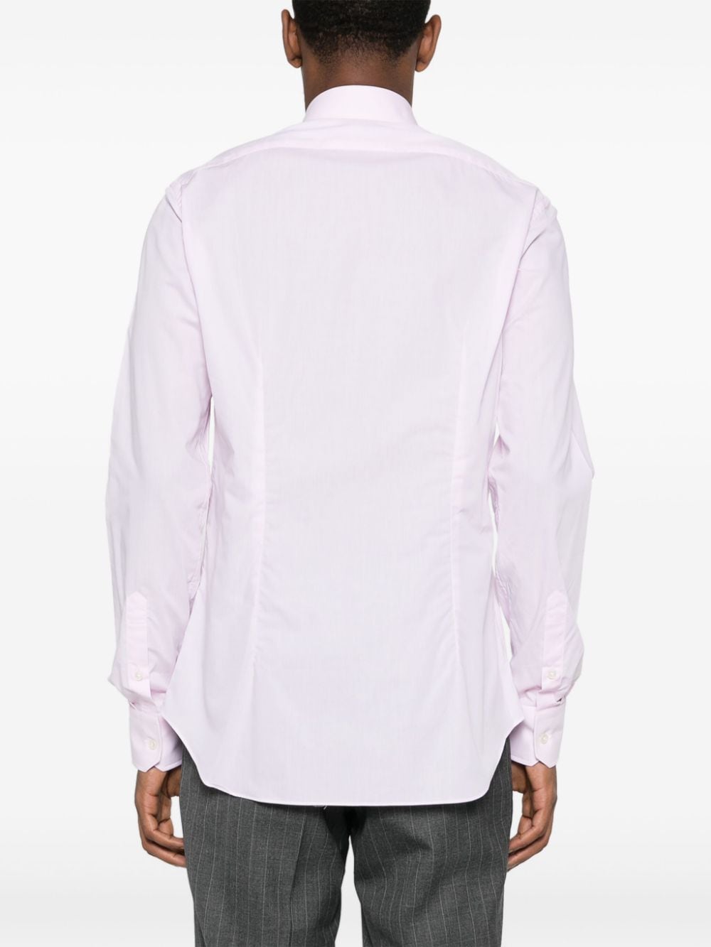 Shop Xacus Long-sleeve Cotton Shirt In Pink