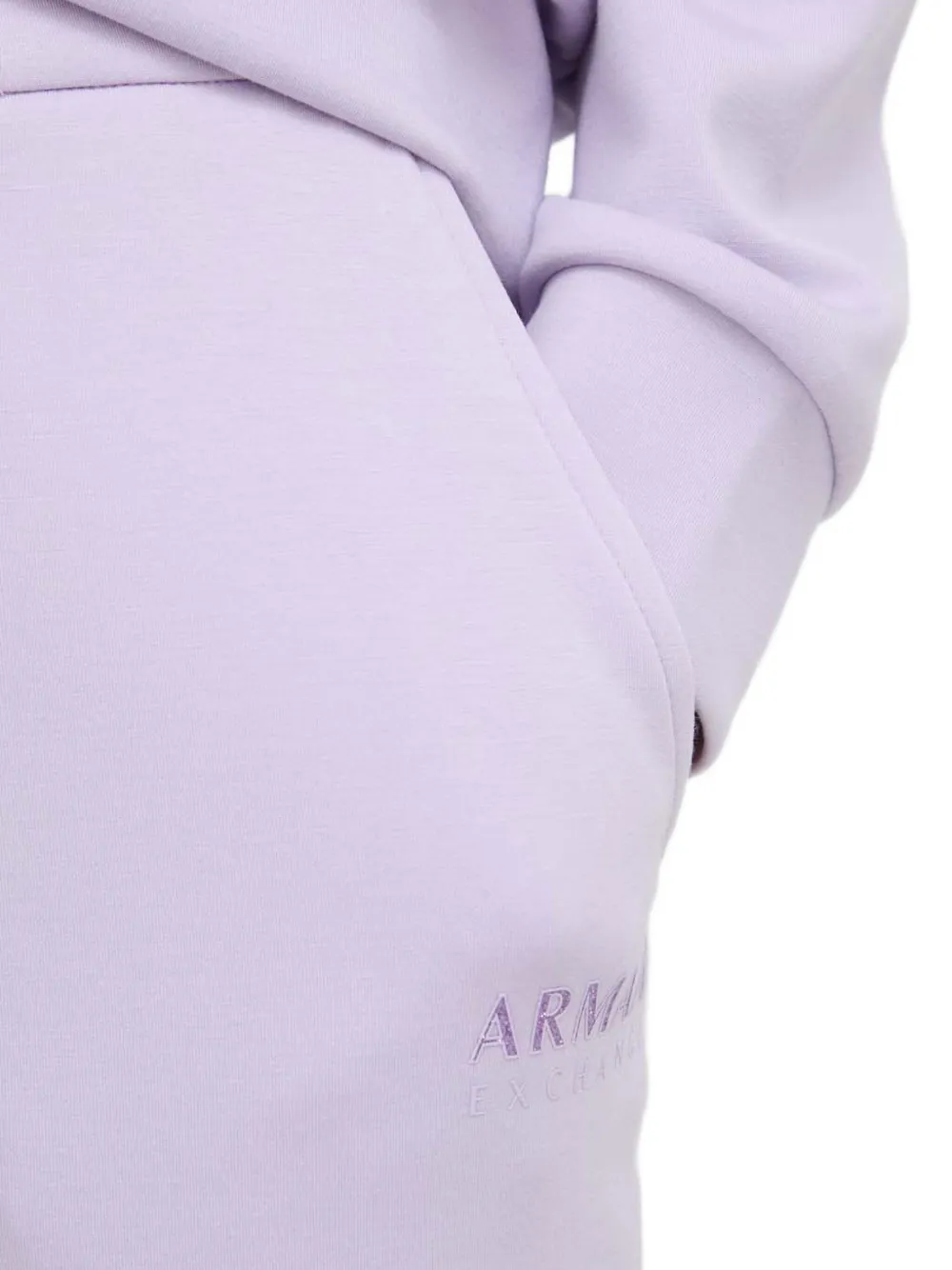 Armani Exchange Trousers Lilac In Green