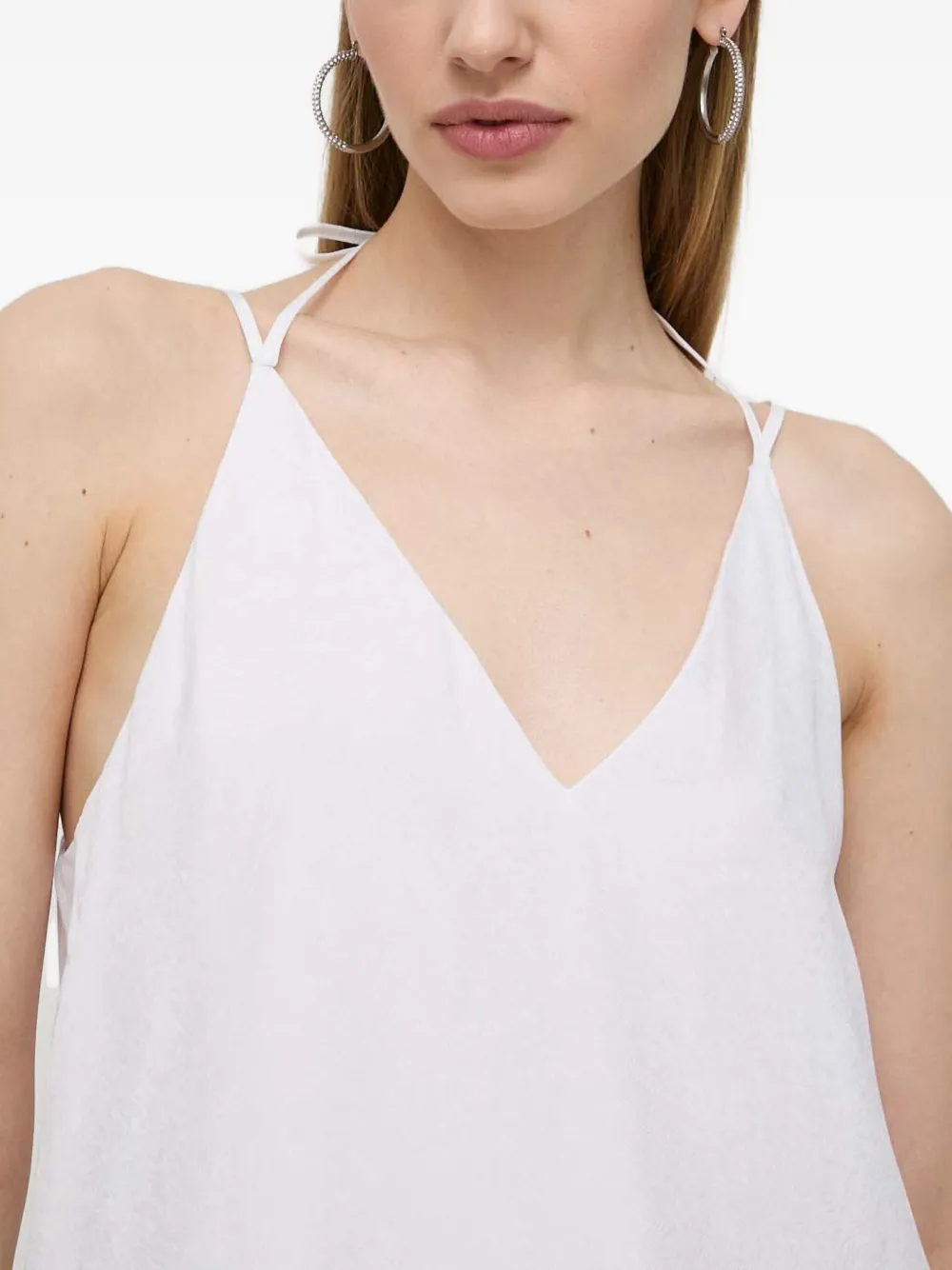 Armani Exchange V-neck Blouse In White