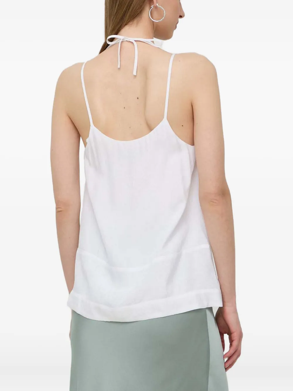 Armani Exchange V-neck Blouse In White