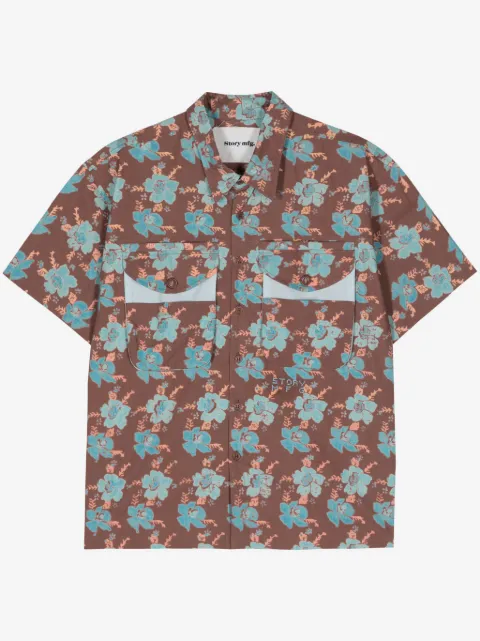 STORY mfg. floral-print cotton shirt