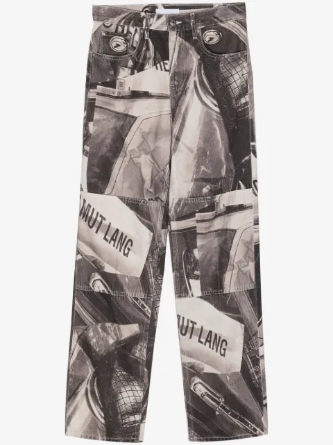 Helmut Lang all-over photographic-print jeans