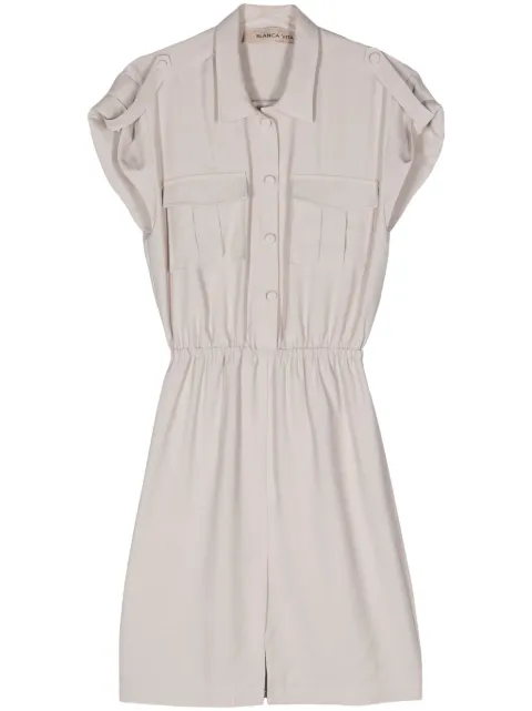 Blanca Vita Afelandra elasticated-waist shirtdress