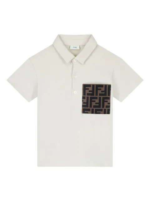 Fendi Kids Camisa polo com motivo FF