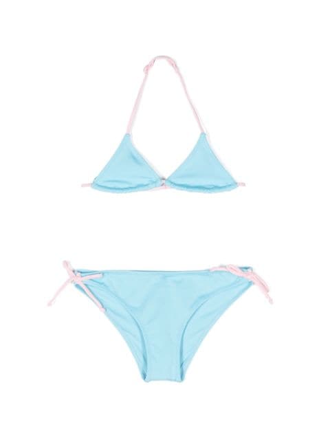 Holly logo-embroidered bikini