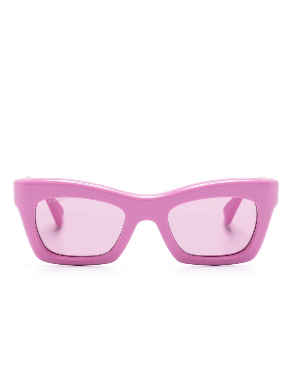 Gucci 长方形框太阳眼镜 In Pink