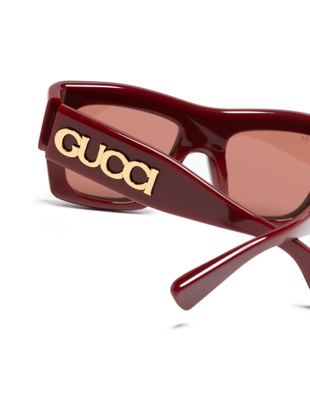 Gucci Eyewear Zonnebril met vierkant montuur Rood