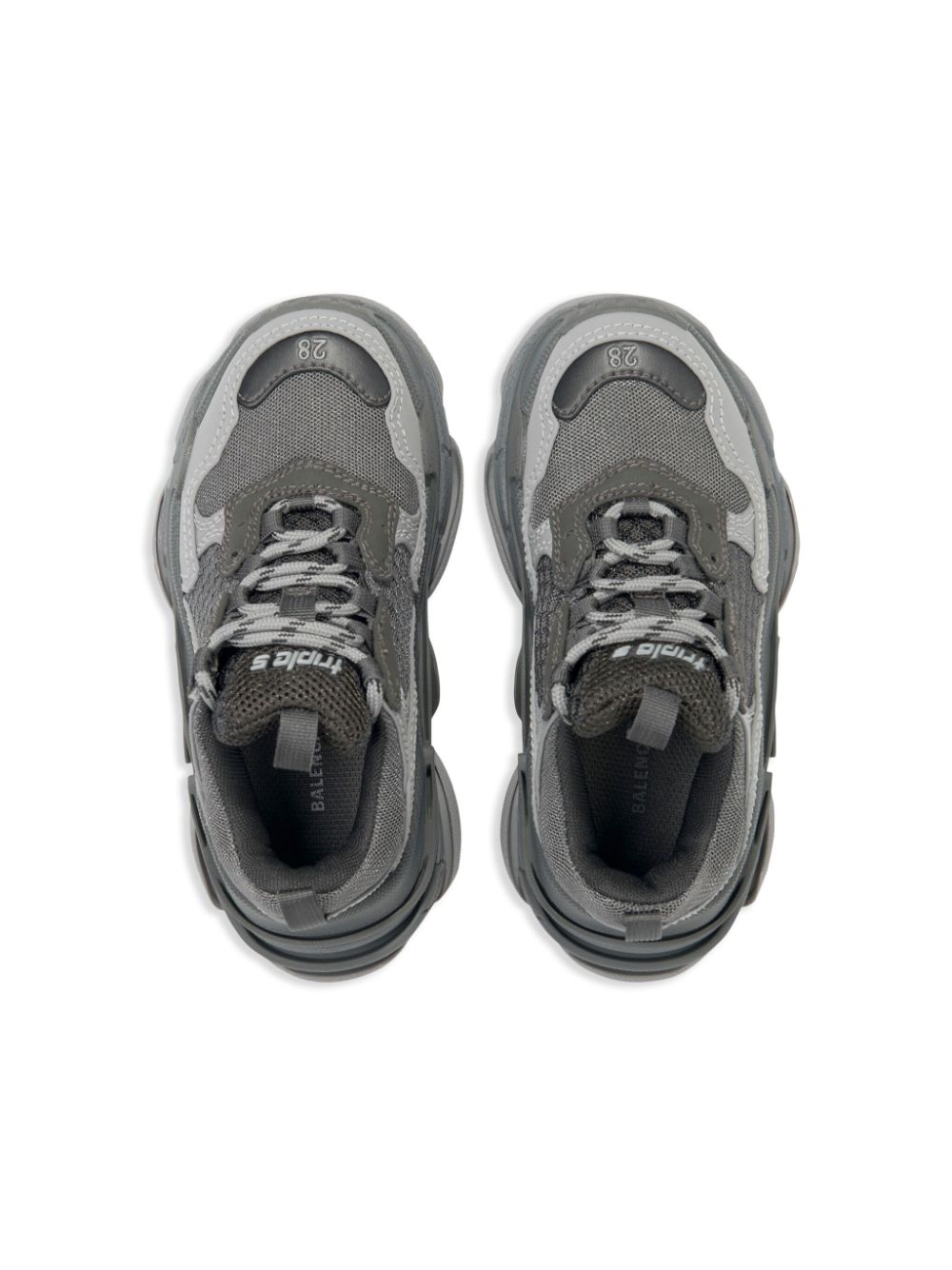 Balenciaga Kids Triple S sneakers met vlakken Grijs