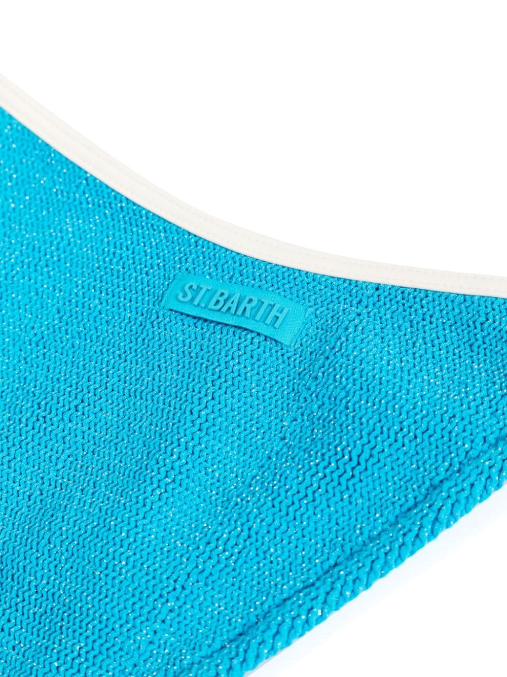 Shop Mc2 Saint Barth Shirred-effect Bikini In Blue
