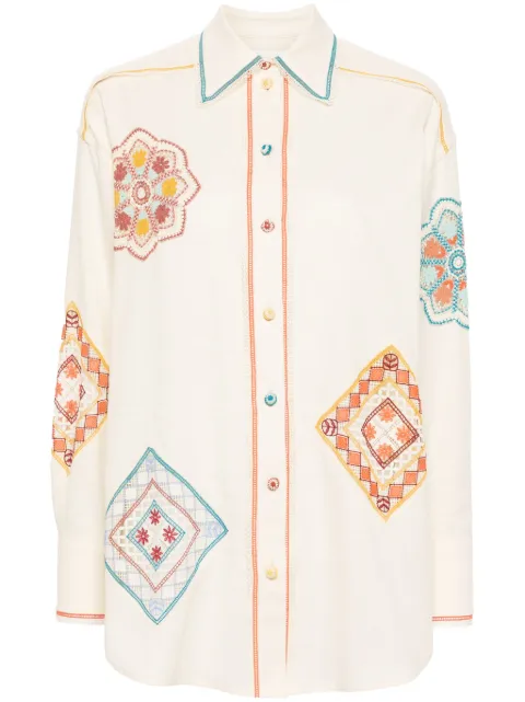 ZIMMERMANN Ottie crochet-trim shirt