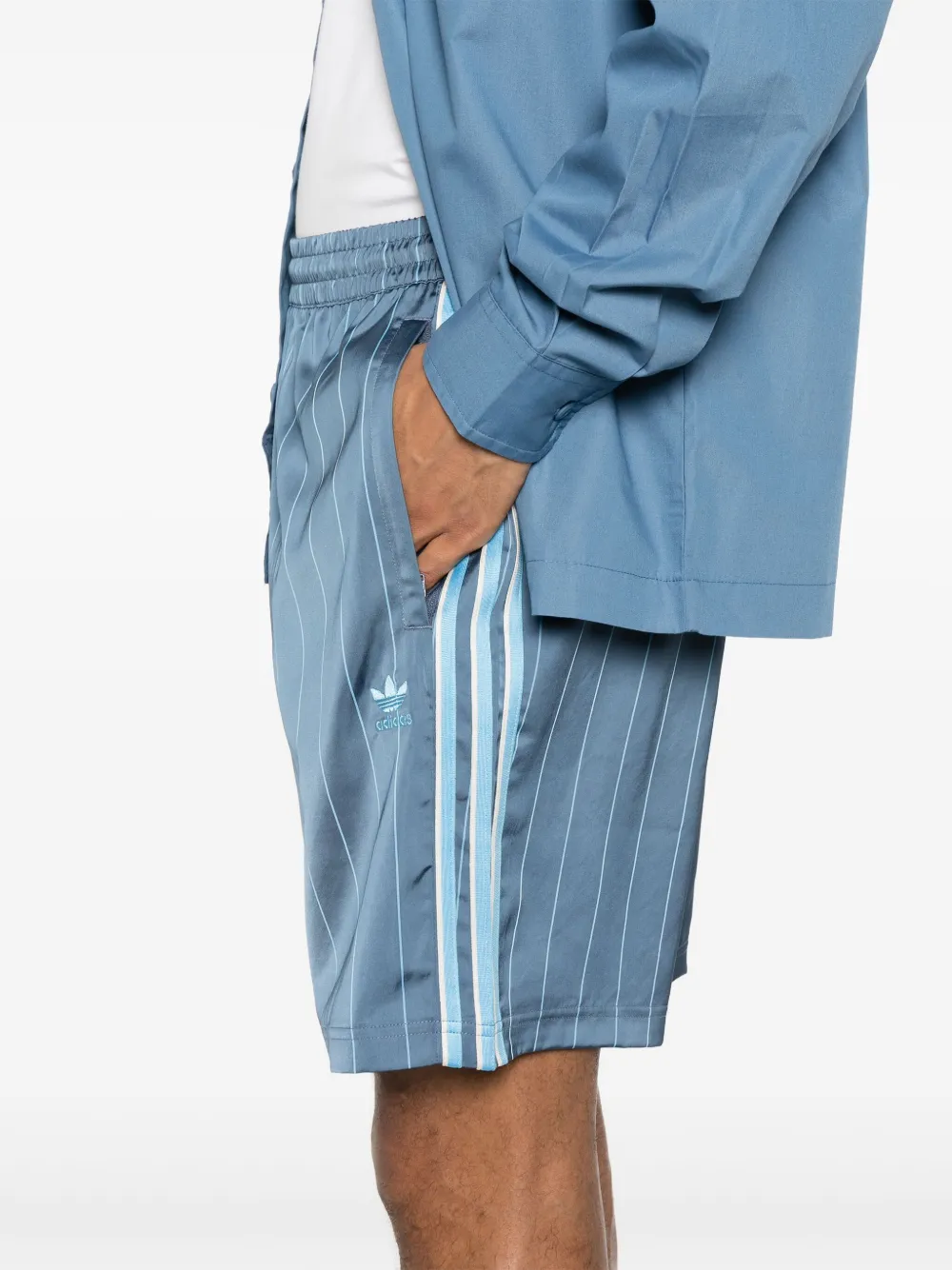 Adidas Pinstripe Track Shorts - Farfetch