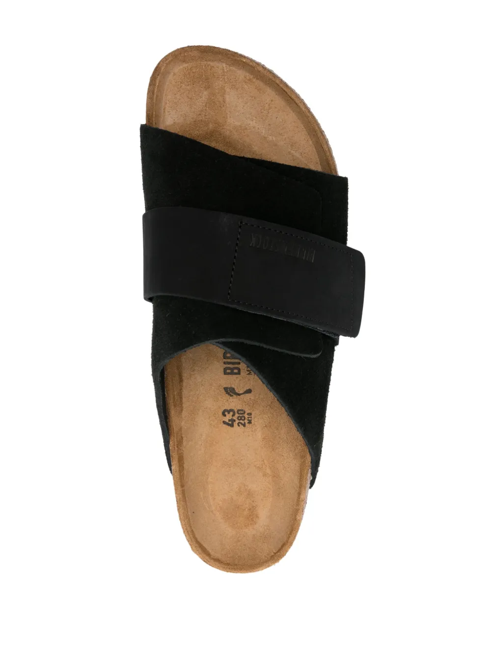 Birkenstock Kyoto Suede Nubuck Sandals In Schwarz