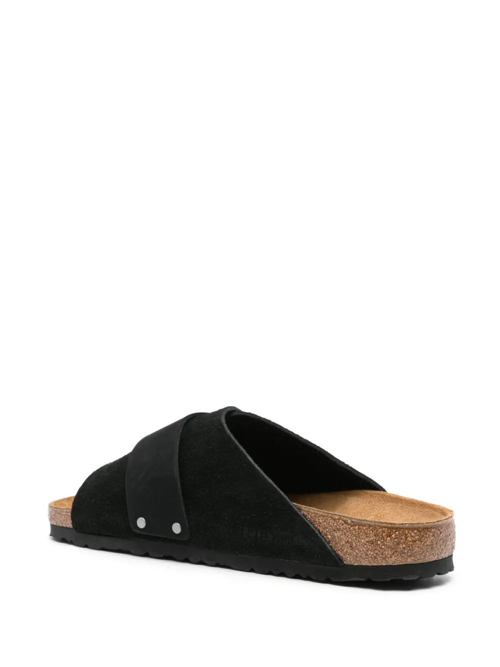 Birkenstock Kyoto Suede Nubuck Sandals In Schwarz