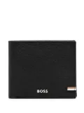 BOSS logo-lettering bi-fold wallet - Black