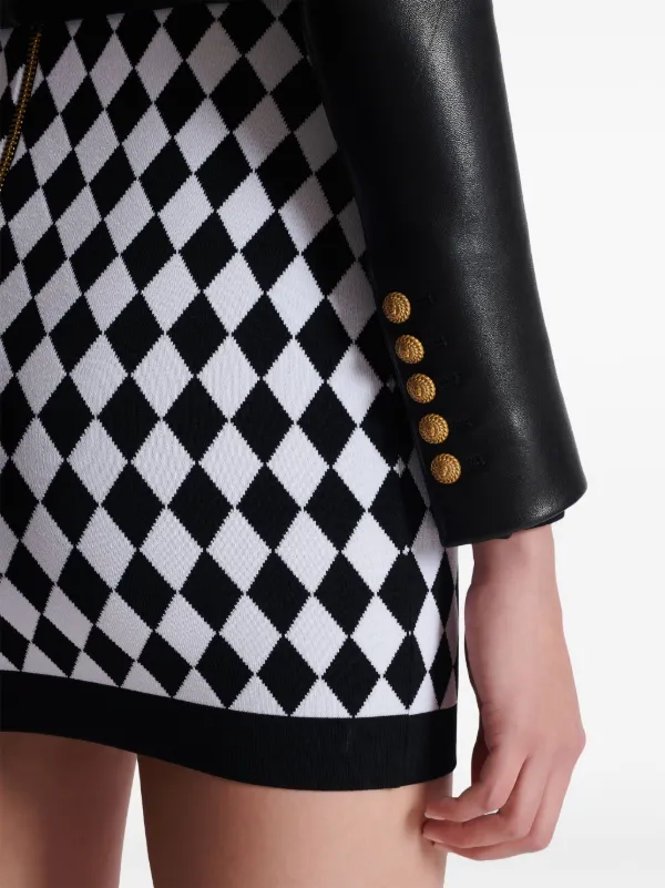 Balmain Leather Cropped Jacket | Black | FARFETCH