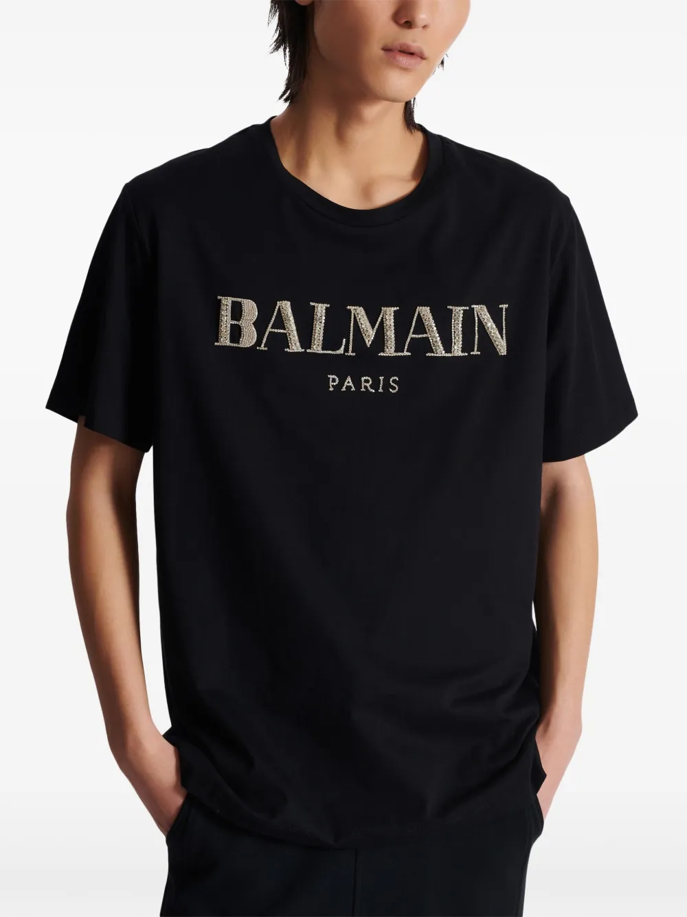 Tシャツ・カットソー Balmain YH0EG000BB93 REFLECTIVE BALMAIN BULKY FIT T-shirt Balmain reflective bulky fit t-shirt in White sz XXL | eBay