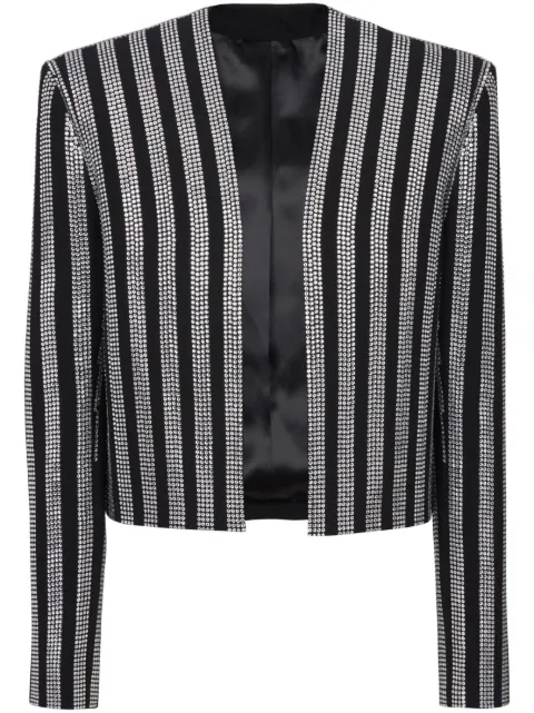 Balmain rhinestone-embellished spencer jacket 