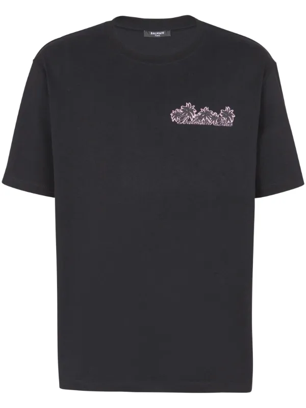Tシャツ・カットソー BALMAIN 'Balmain Club' t-shirt Black  DH1EG000GD82 Club Balmain Signature printed T-shirt white white - Men