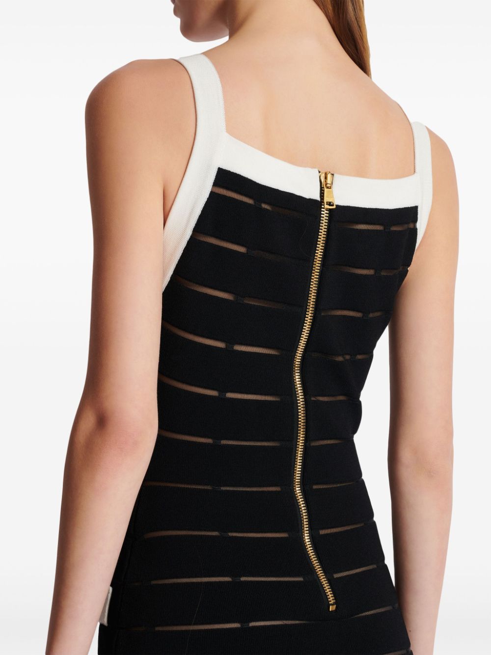 Balmain mesh-detailed short dress Women