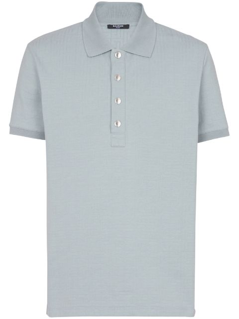 Balmain short-sleeve cotton-blend polo shirt Men