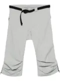 GR10K belted canvas long shorts - Grey