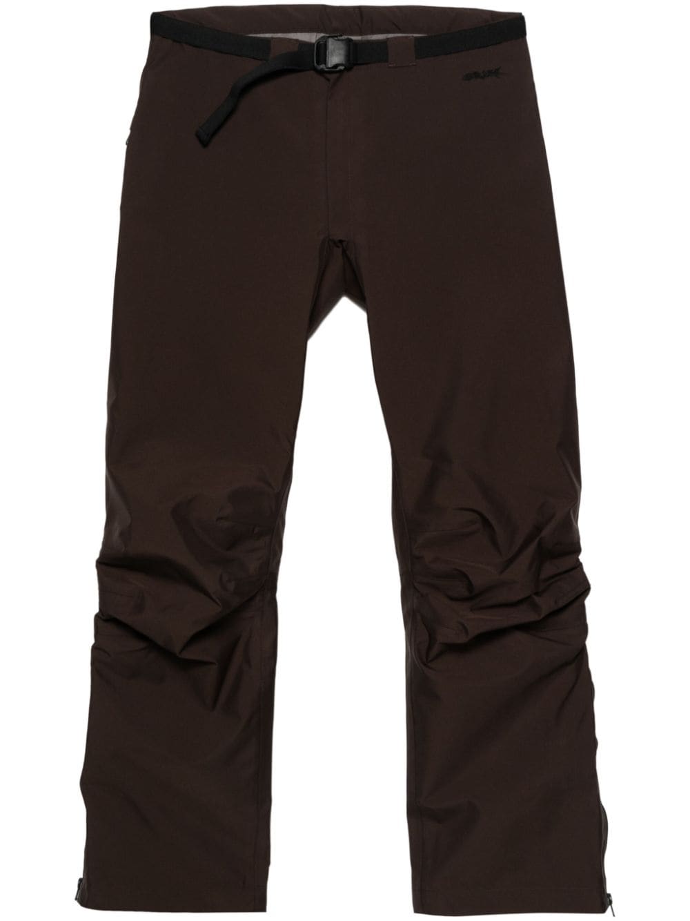 GR10K belted straight-leg trousers - Marrone