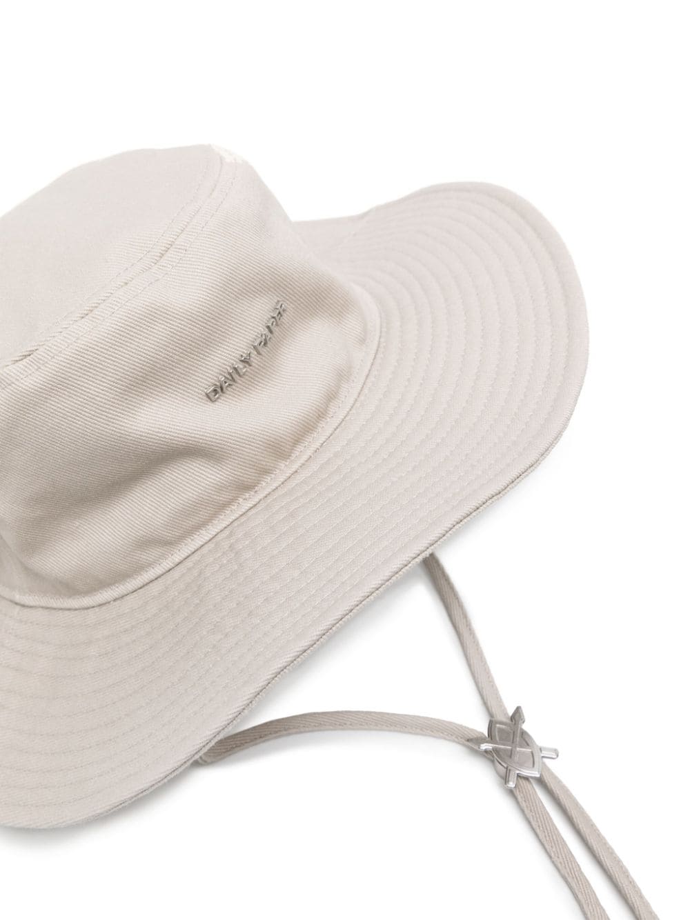 Shop Daily Paper Logo-lettering Cotton Bucket Hat In Grey