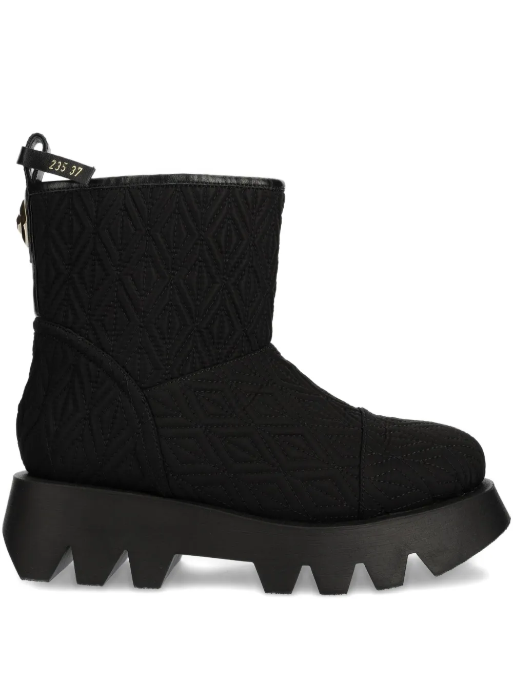 Elisabetta Franchi quilted platform boots | Black | Image 1