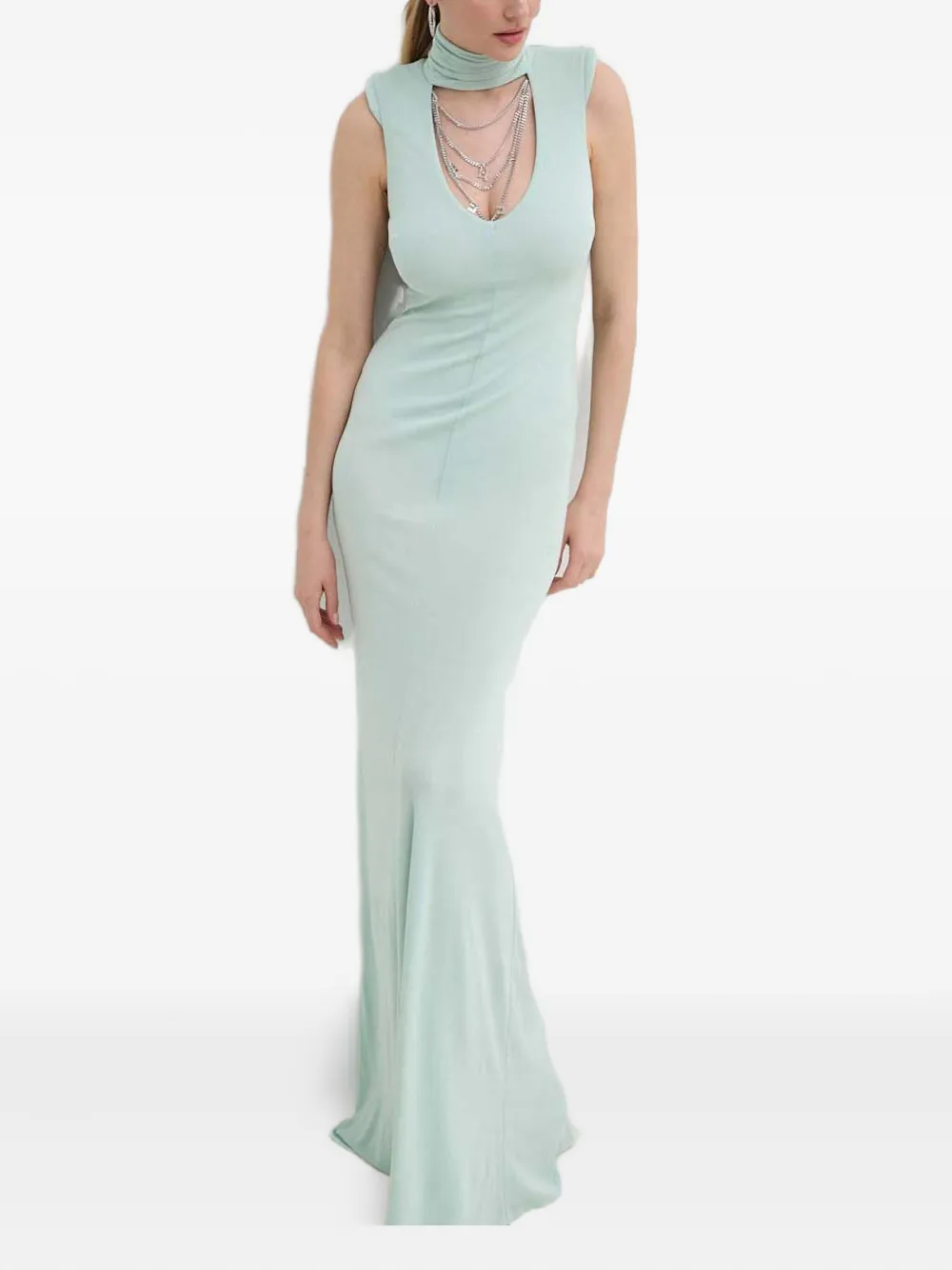 Elisabetta Franchi cut-out roll-neck maxi dress | Evening Dresses | Image 2