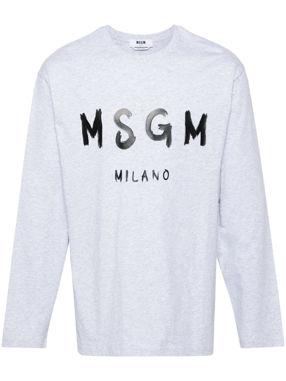MSGM logo-print cotton T-shirt Grijs