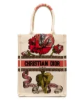 Christian Dior Pre-Owned 2020 Fleurs Bibliques Embroidery Vertical Book tote bag - Brown